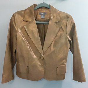 Bronze real leather jacket, size 8